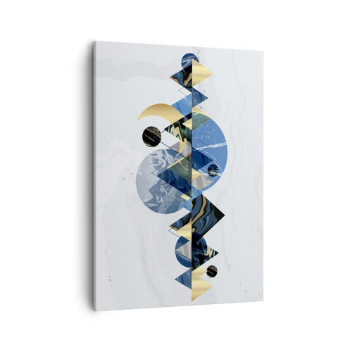 Canvastavla - Bild på duk - Geometriskt landskap - 50x70 cm