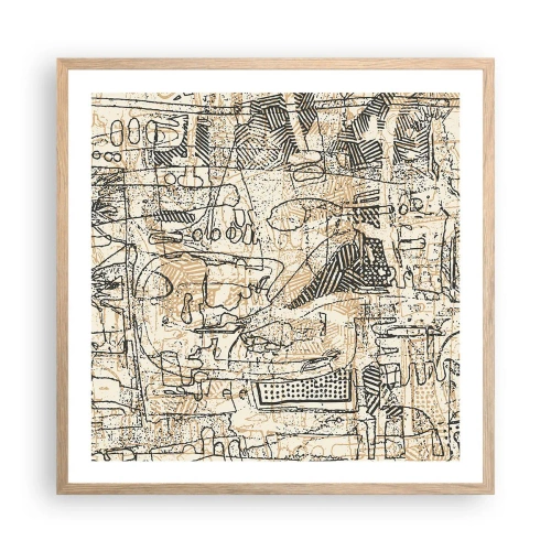 Affisch i ram av ljusek - Väntar på avkodning - 60x60 cm