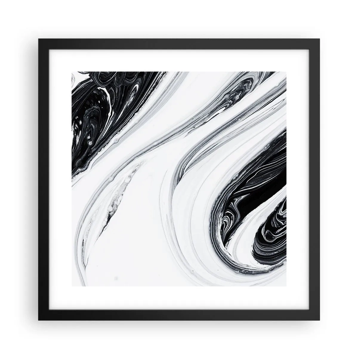 Affisch i svart ram - Motsatskombination - 40x40 cm