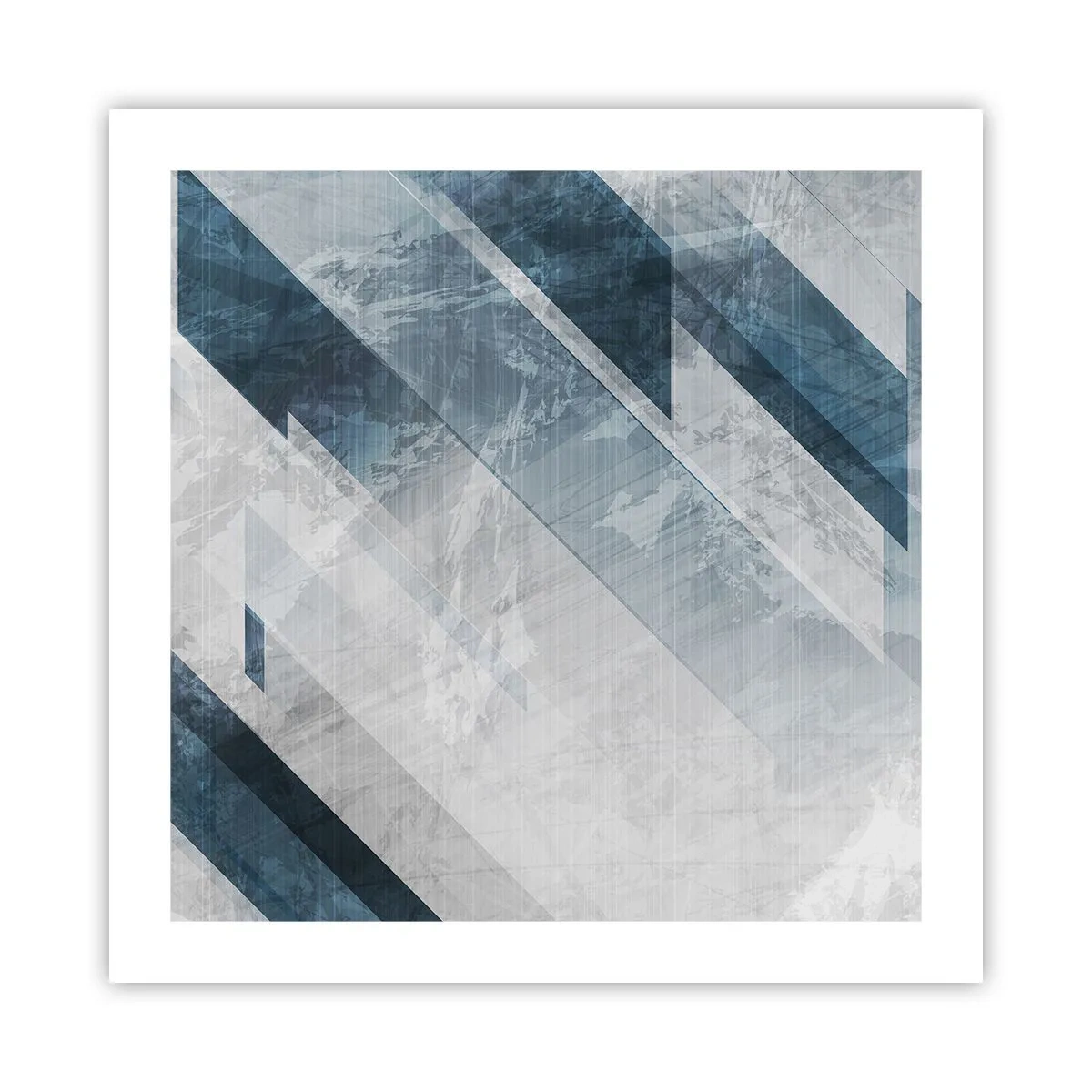 Affisch - Tredimensionell komposition – gråhetens rörelse - 50x50 cm