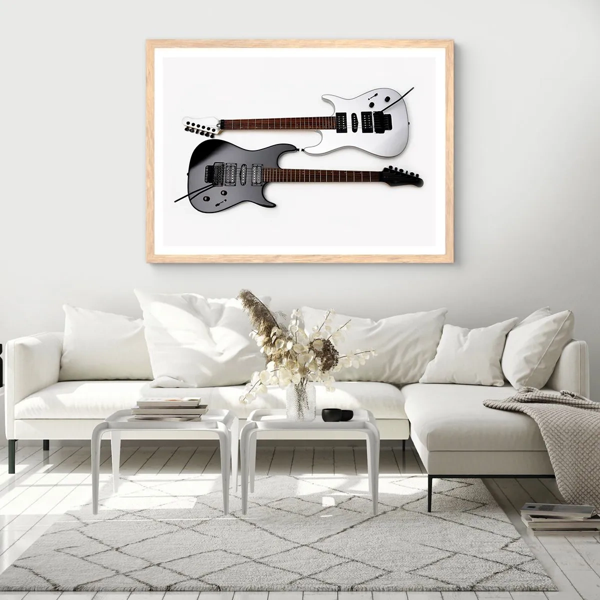 Affisch i ram av ljusek - Formens harmoni - 70x50 cm