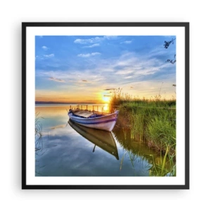 Affisch i svart ram - Uppfyllda drömmars vik - 60x60 cm