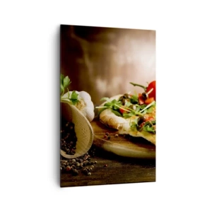 Canvastavla - Bild på duk - Direkt från ugnen och trädgården - 80x120 cm