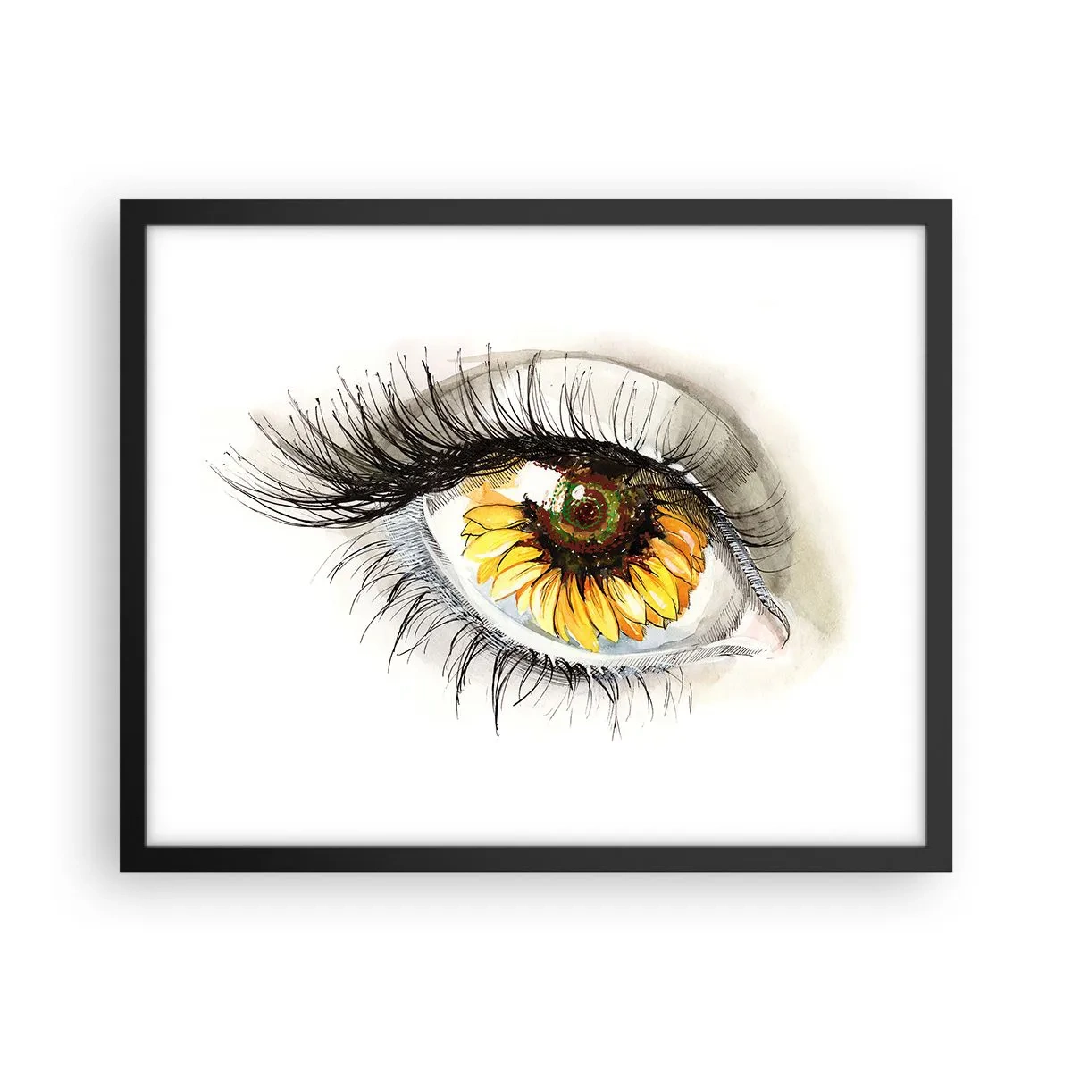 Affisch i svart ram - Blick het som sommar - 50x40 cm