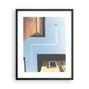 Affisch i svart ram - Ovanför stadens labyrint - 40x50 cm