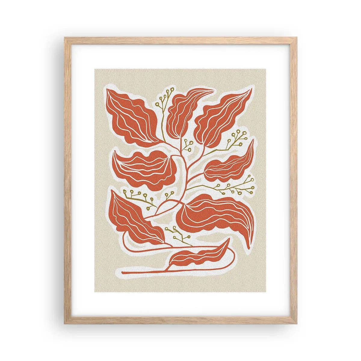 Affisch i ram av ljusek - Folkligt och naturligt - 40x50 cm