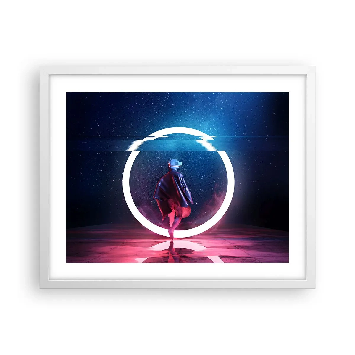 Affisch i vit ram - Mellan världar - 50x40 cm