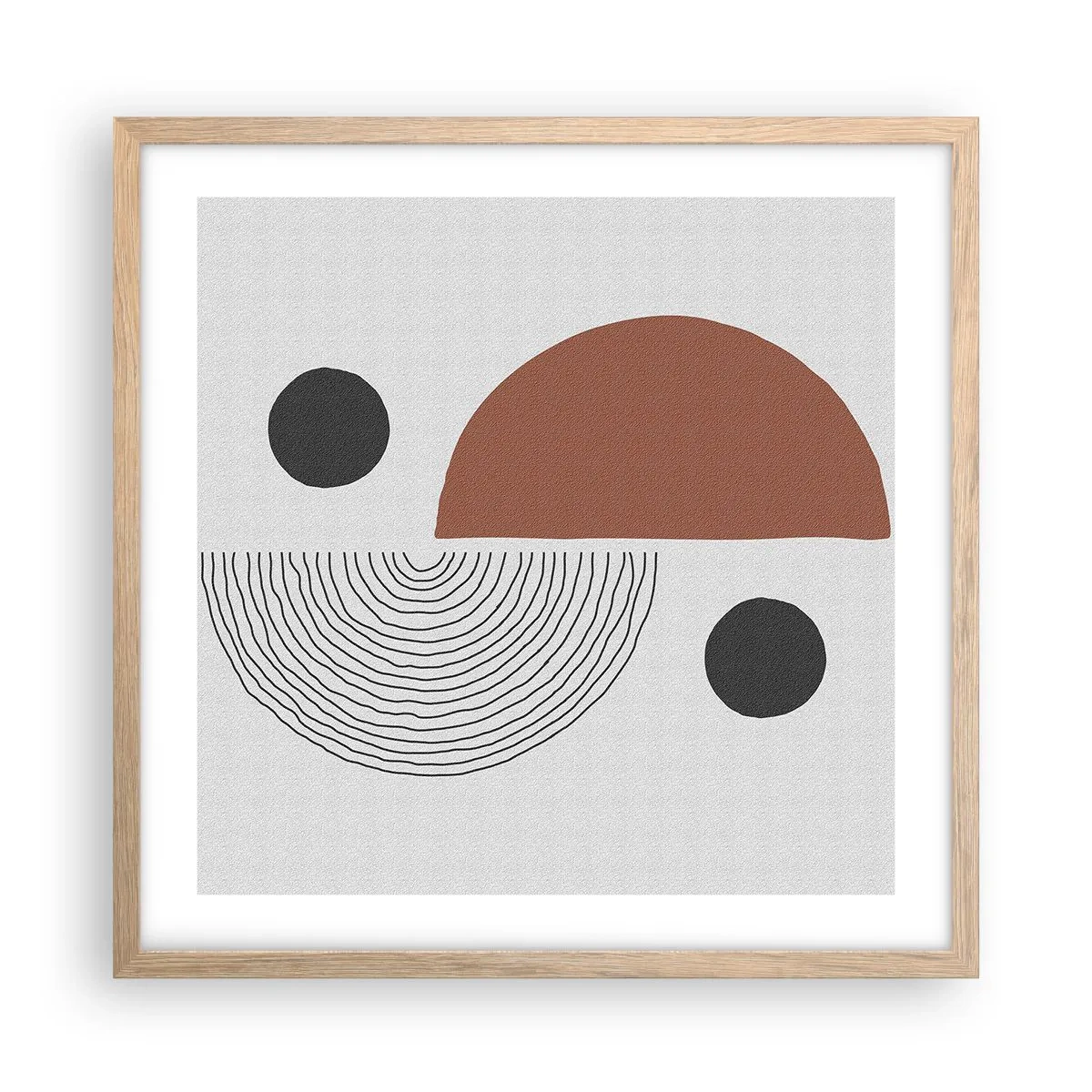 Affisch i ram av ljusek - Hjulets perfektion - 50x50 cm