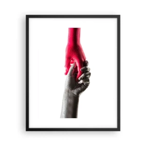 Affisch i svart ram - Tillsammans, dock annorlunda - 40x50 cm