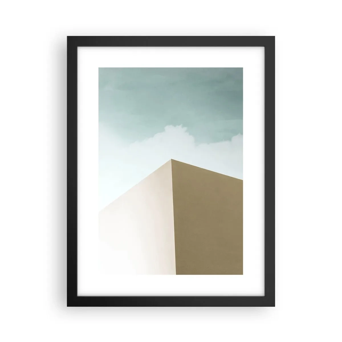 Affisch i svart ram - Geometri av en solig sommar - 30x40 cm