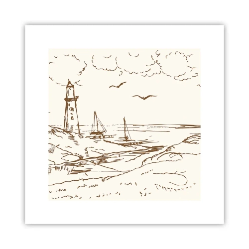 Affisch - Sommarminnets kontur - 30x30 cm