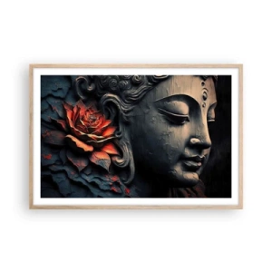 Affisch i ram av ljusek - I samklang med världen - 91x61 cm