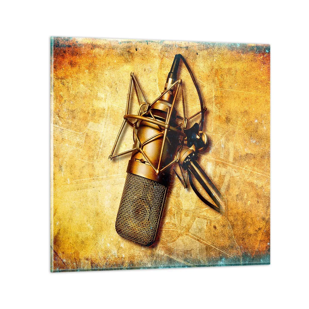 Glastavla - Bild på glas - Radions gyllene tider - 60x60 cm