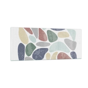 Glastavla - Bild på glas - Mosaik av pulveriserade färger - 100x40 cm