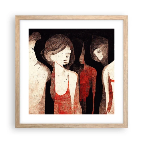Affisch i ram av ljusek - Madonnor av mörker - 40x40 cm