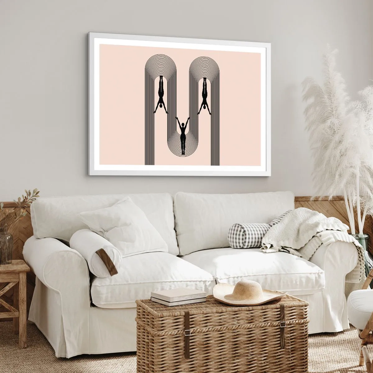 Affisch i vit ram - Upp och ner - 40x30 cm