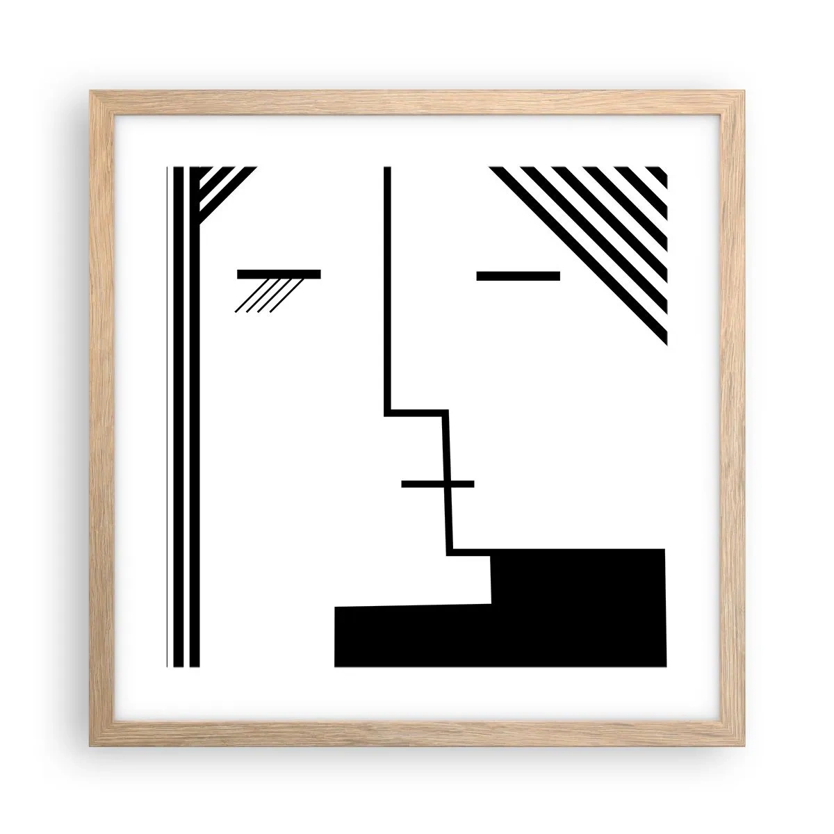 Affisch i ram av ljusek - Bara en kyss - 40x40 cm