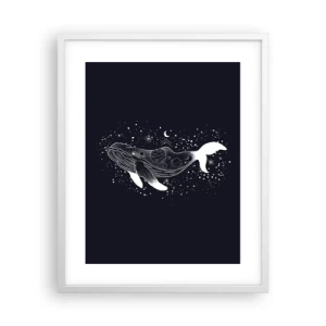 Affisch i vit ram - I universumets hav - 40x50 cm