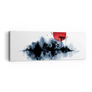 Canvastavla - Bild på duk - Japansk utsikt - 90x30 cm
