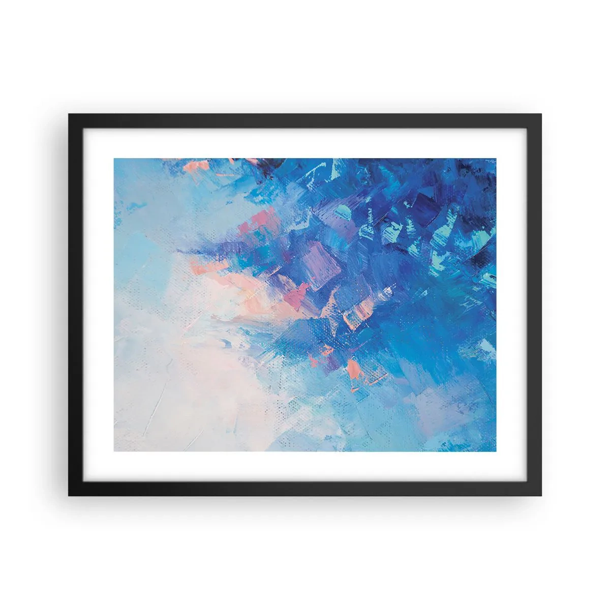 Affisch i svart ram - Vinterabstraktion - 50x40 cm