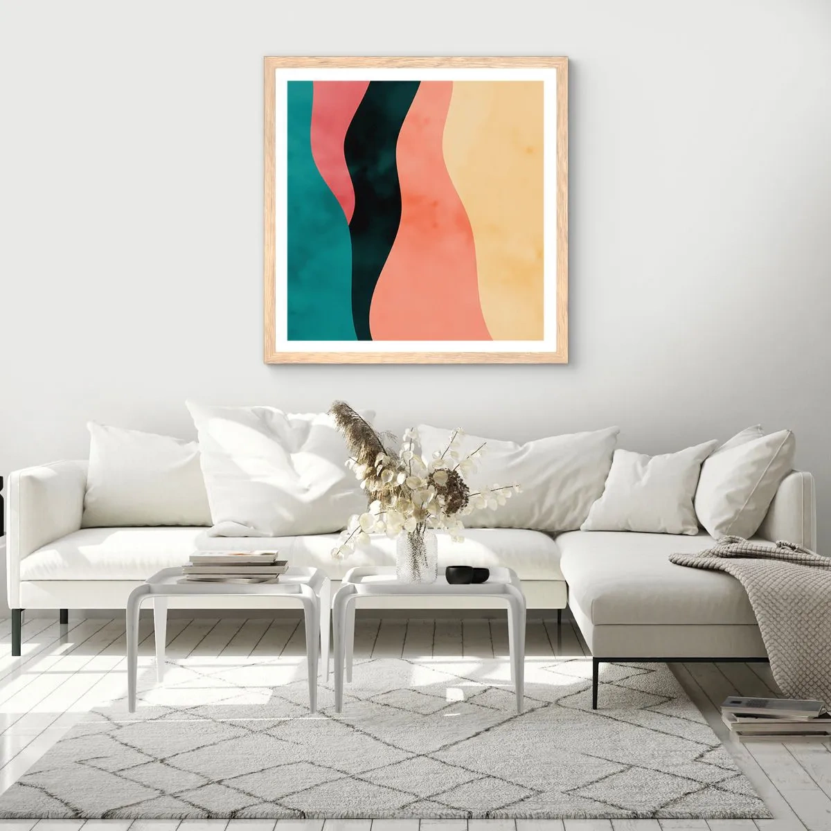 Affisch i ram av ljusek - Enig oenighet - 60x60 cm