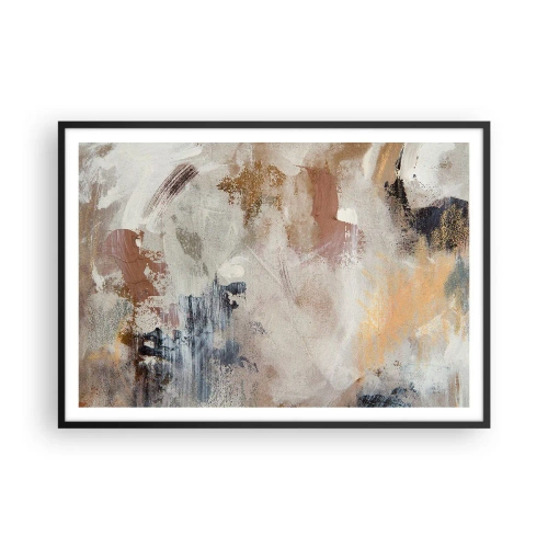 Affisch i svart ram - Dimmig abstraktion - 100x70 cm