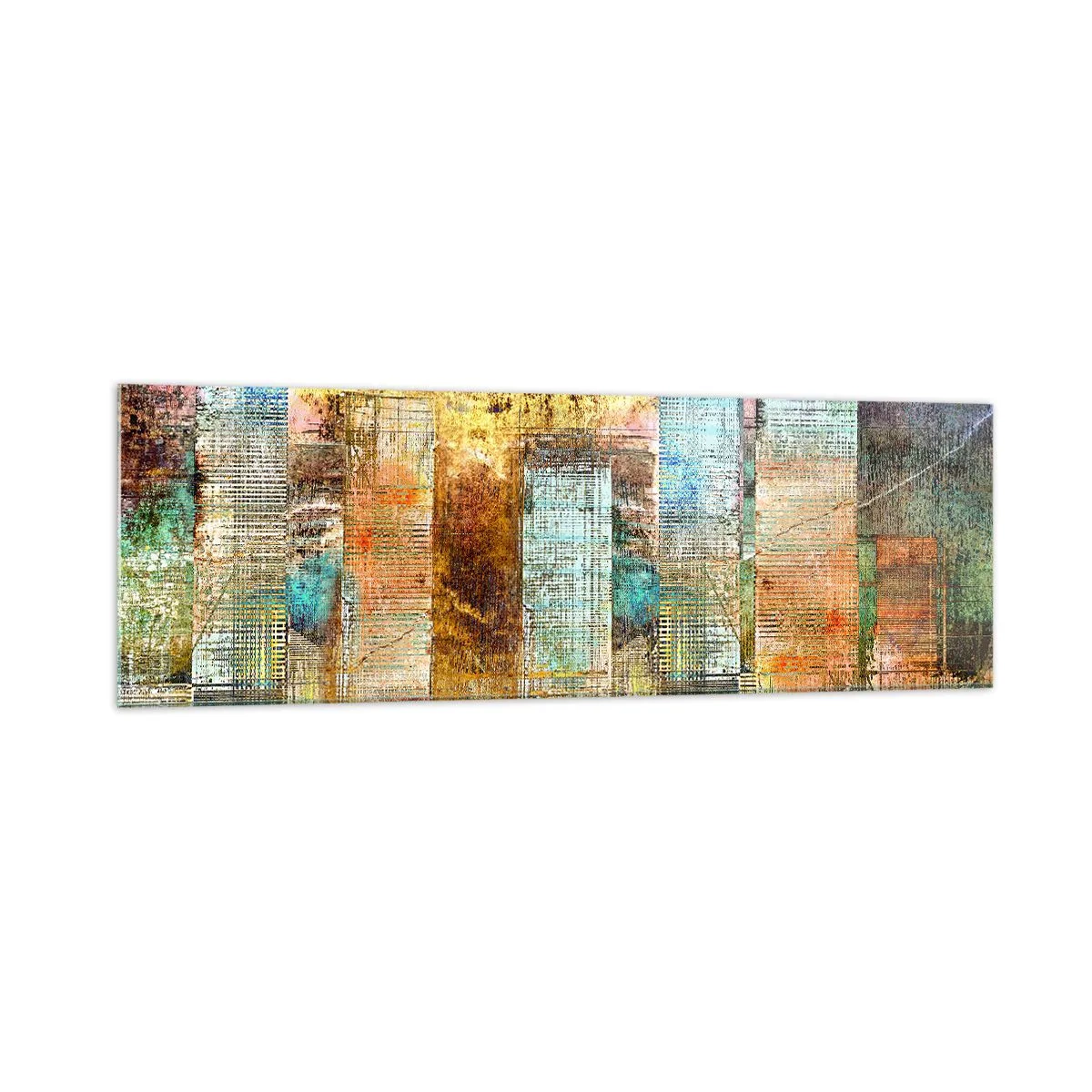 Glastavla - Bild på glas - Solig metropol - 160x50 cm