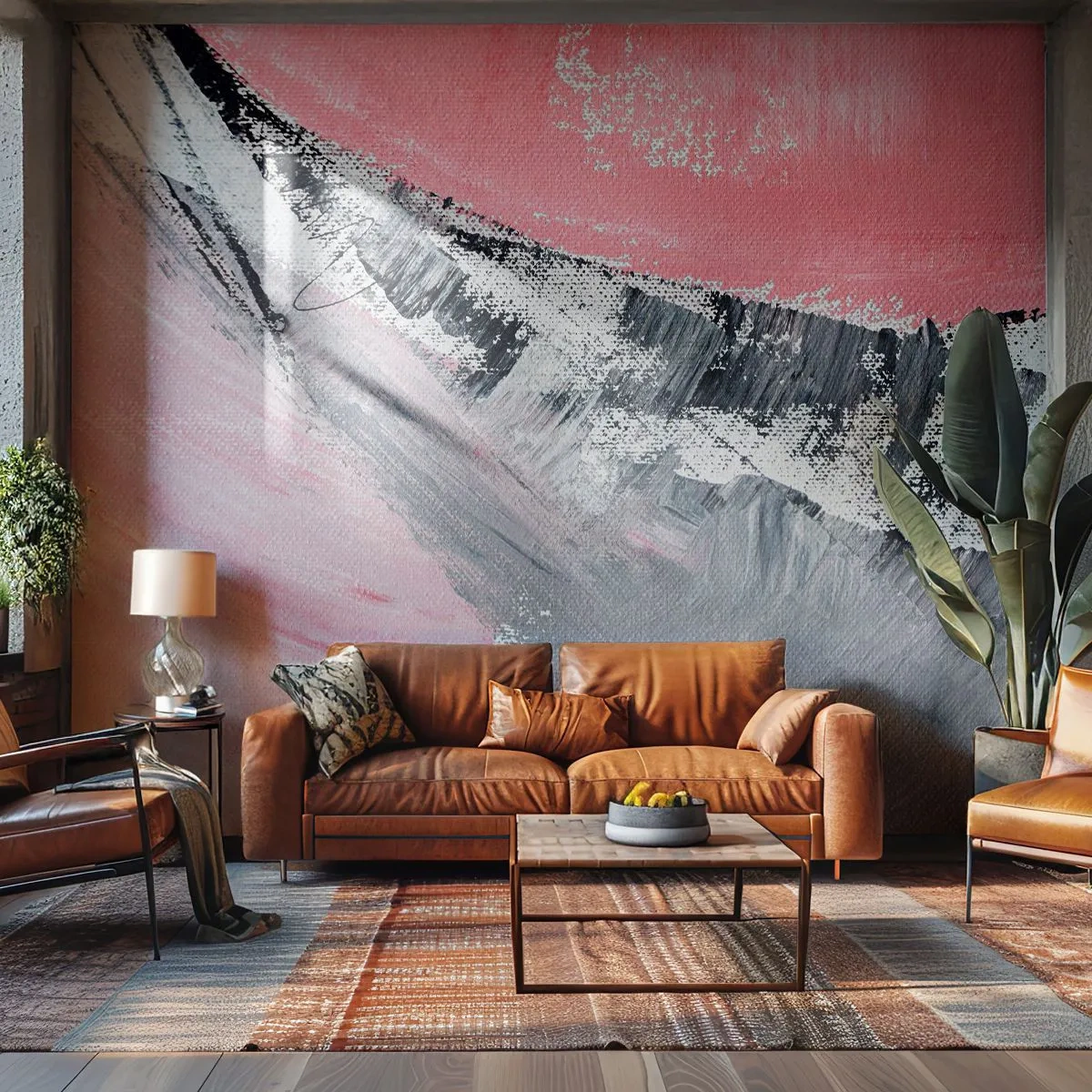 Fototapet Premium Sand - Anpassad komposition - Abstraktion, Bit, Pastell färger - 350x256 cm