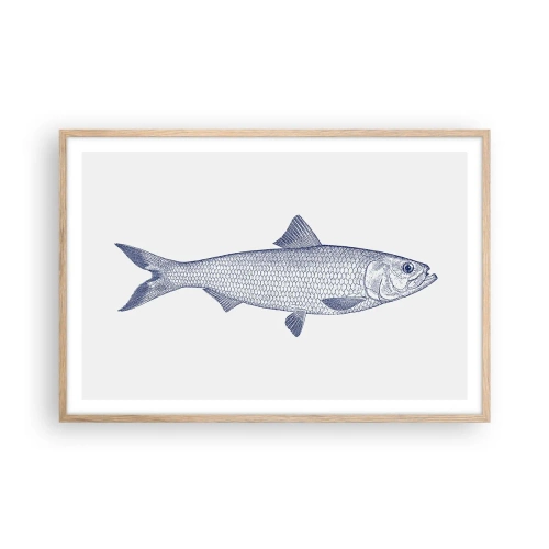 Affisch i ram av ljusek - Hälsningar från de nordliga haven - 91x61 cm