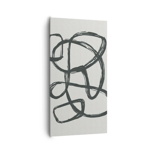 Canvastavla - Bild på duk - Loopad abstraktion - 65x120 cm