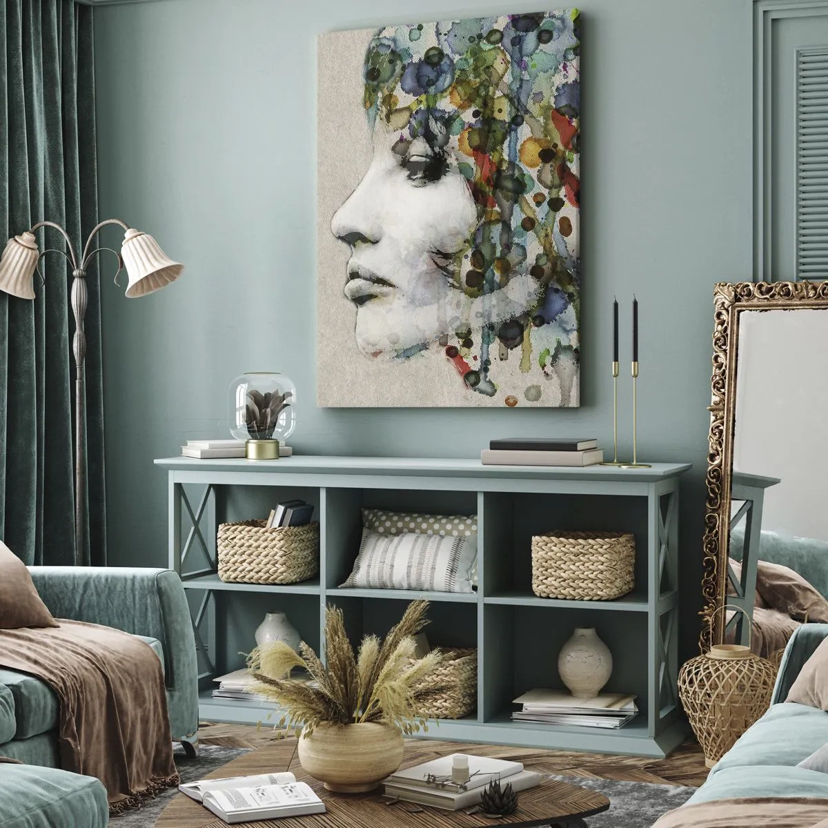 Canvastavla - Bild på duk - Uppstånden ur glädje - 55x100 cm