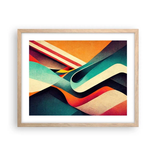 Affisch i ram av ljusek - Intensiv komposition - 50x40 cm