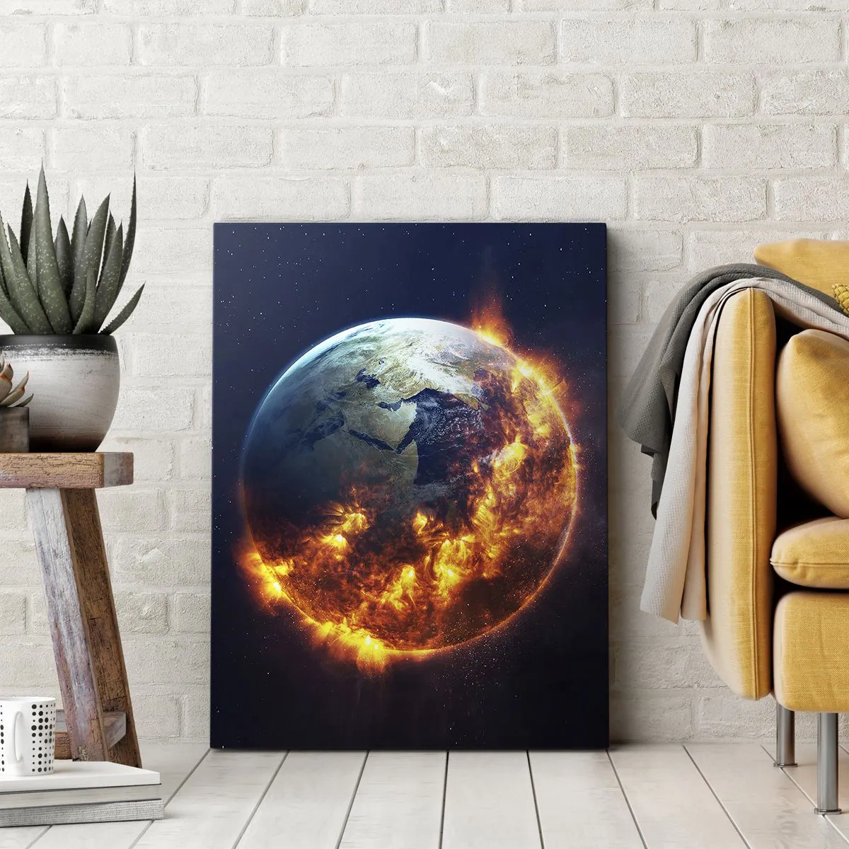 Canvastavla - Bild på duk - Apokalypsens låga - 50x70 cm