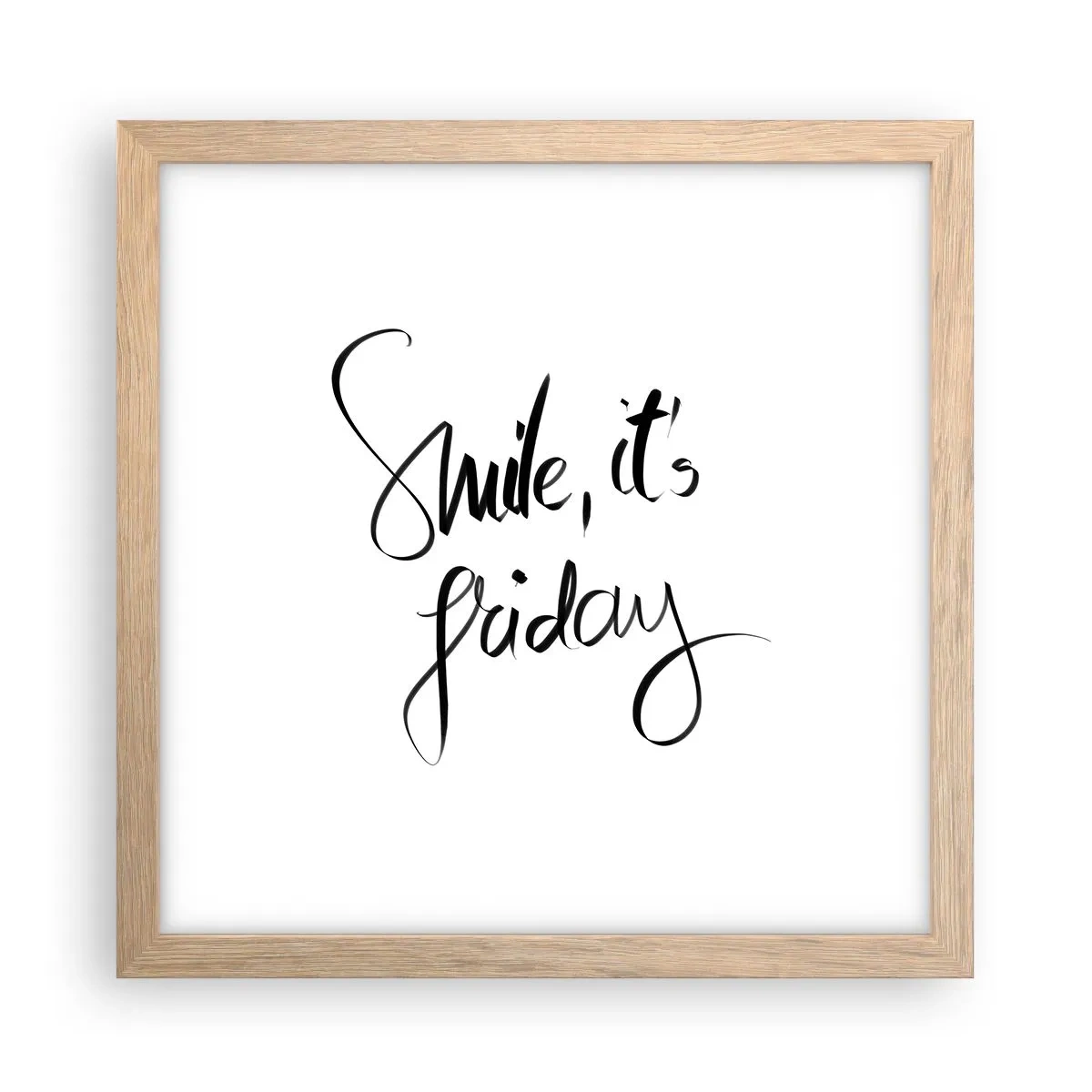 Affisch i ram av ljusek - Riktig glädje - 30x30 cm