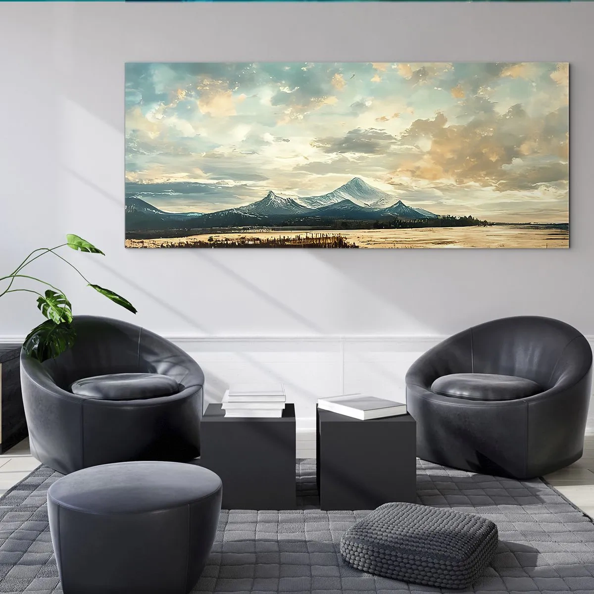 Glastavla - Bild på glas - Under himlens skydd - 90x30 cm