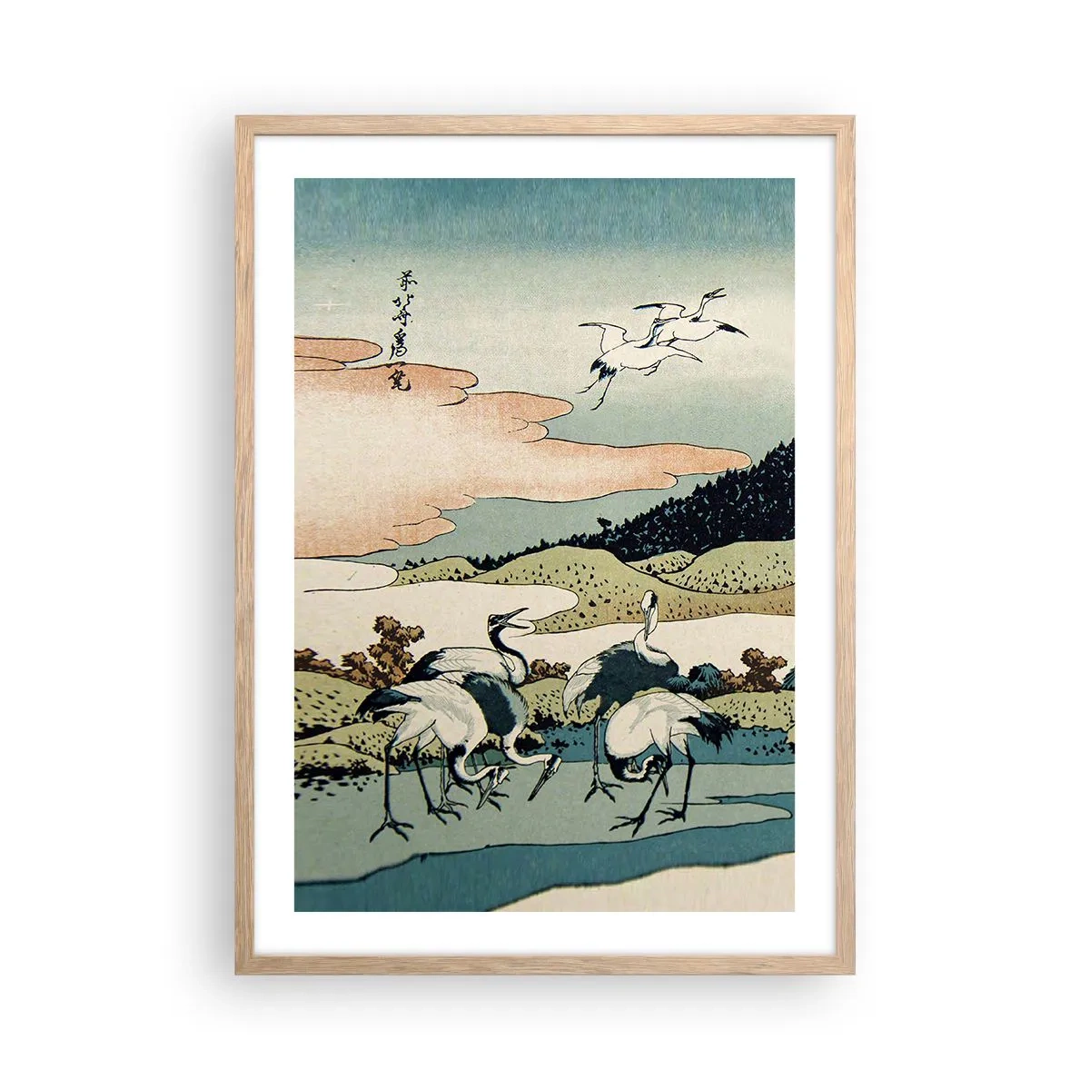 Affisch i ram av ljusek - I japansk anda - 50x70 cm