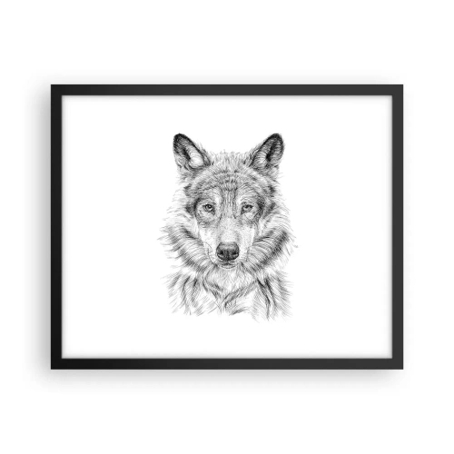 Affisch i svart ram - En född ledare - 50x40 cm