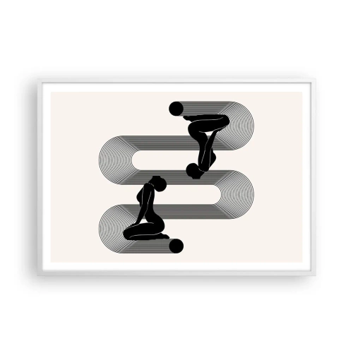 Affisch i vit ram - Sensuell symmetri - 100x70 cm