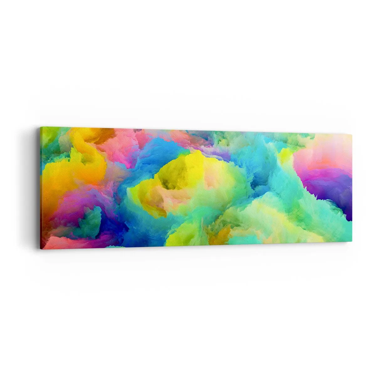 Canvastavla - Bild på duk - Regnbågsdun - 90x30 cm