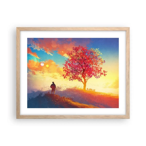 Affisch i ram av ljusek - Pilgrim i målet - 50x40 cm