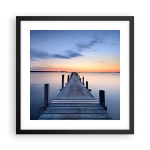 Affisch i svart ram - Klara solnedgångens ro - 40x40 cm