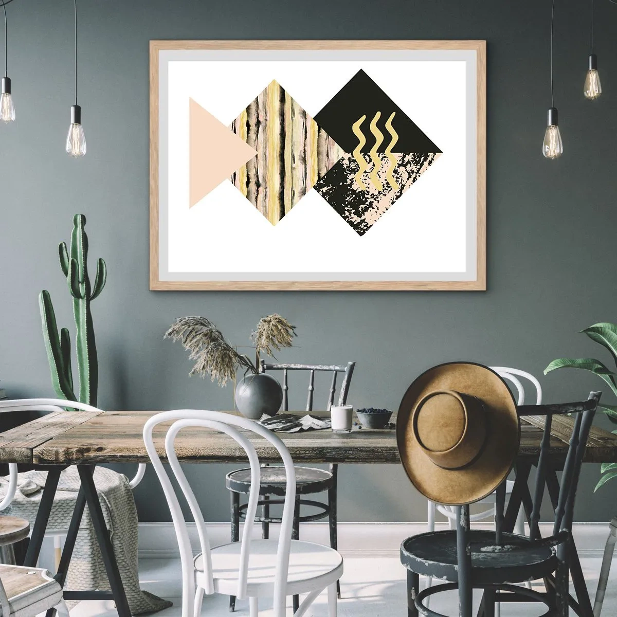 Affisch i ram av ljusek - Inte så enkelt - 100x70 cm