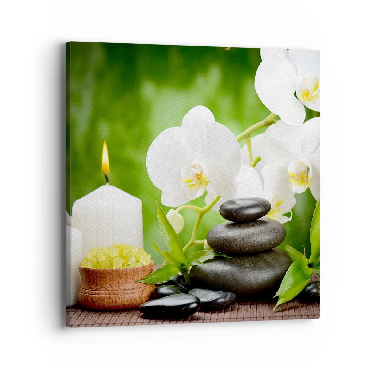 Canvastavla - Bild på duk - Doftande, blommig och lätt beröring - 40x40 cm