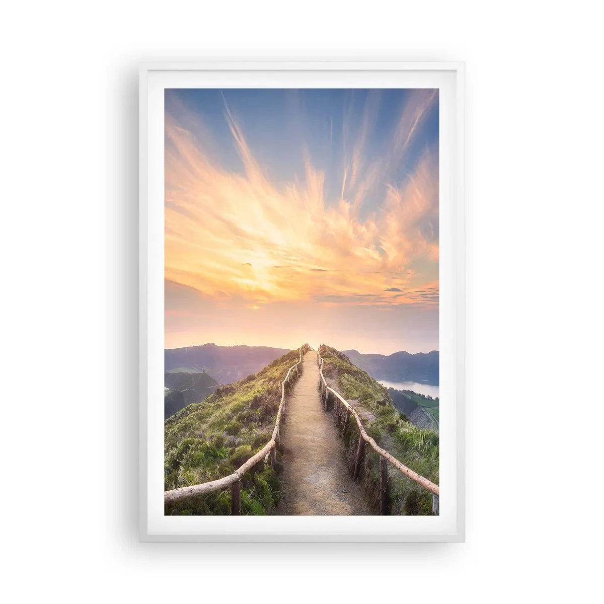 Affisch i vit ram - Nära himlen - 61x91 cm