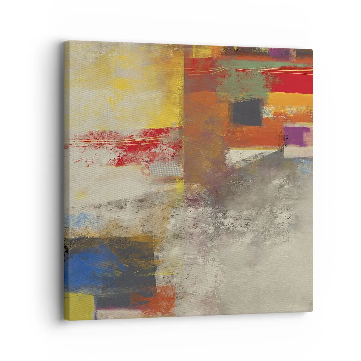 Canvastavla - Bild på duk - Färgernas geometri - 30x30 cm