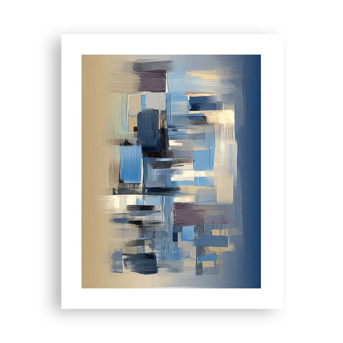 Affisch - Blå konstruktion - 40x50 cm