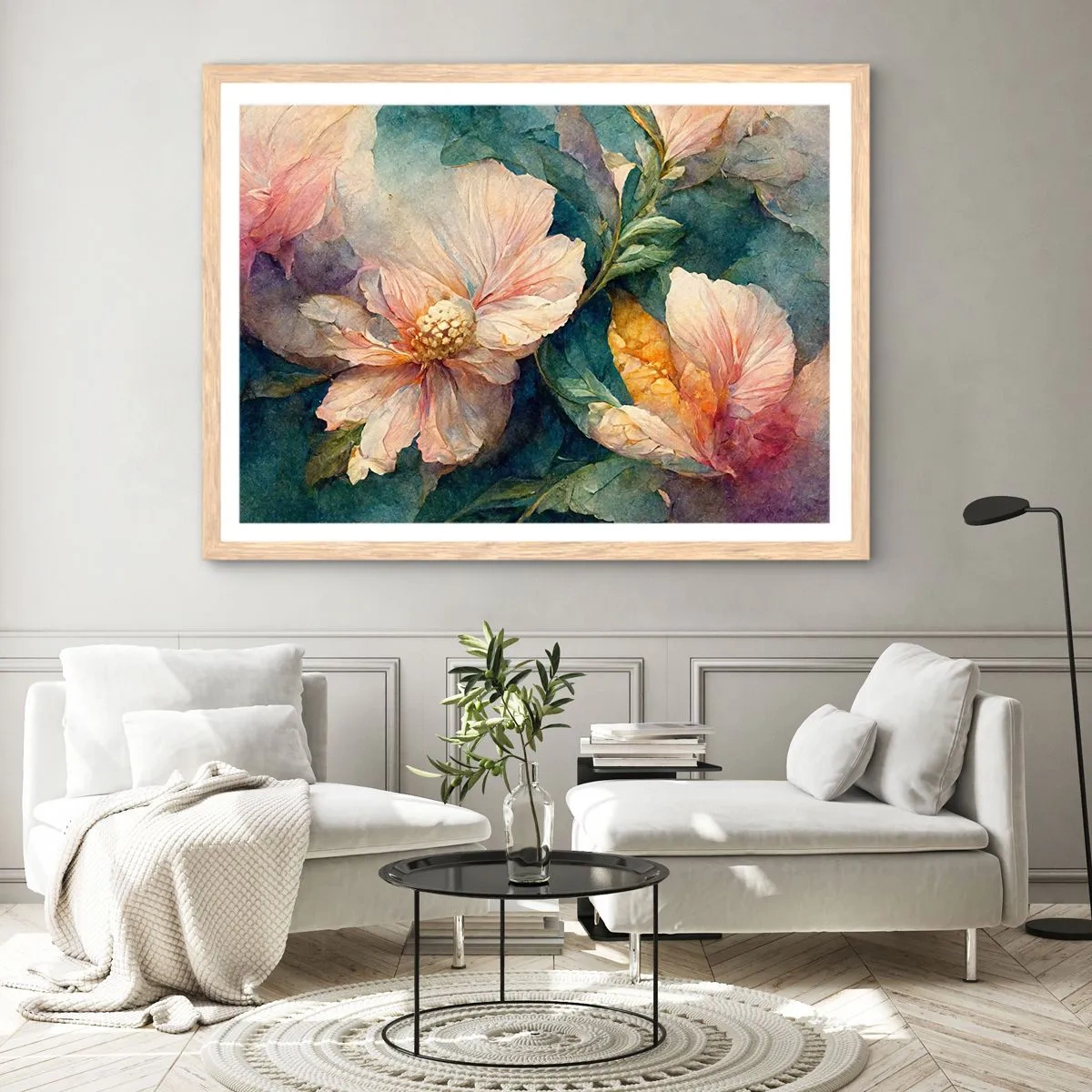 Affisch i ram av ljusek - Bara subtilitet - 100x70 cm