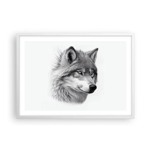 Affisch i vit ram - Alfa - utan tvekan - 70x50 cm