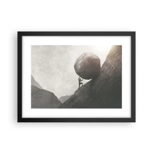 Affisch i svart ram - Jag tror i strid mot hoppet - 40x30 cm