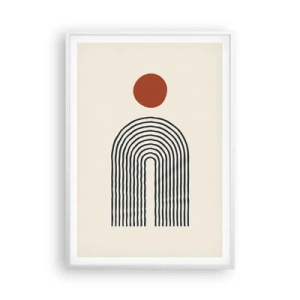Affisch i vit ram - Formernas och färgernas magnetism - 70x100 cm